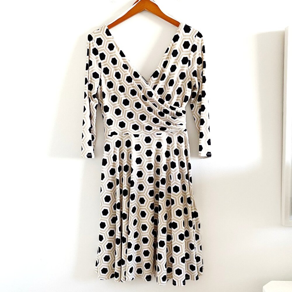 WHBM Surplice Side Ruched Jersey Dress